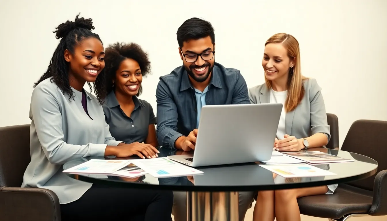 diverse team planning budget-friendly events in a modern workspace.